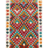 Kilim coloré à la main 3 po 4 po x 4 po 11 po