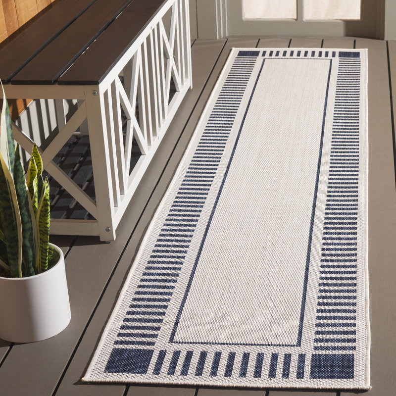 Zulina Performance Performance Striped Rug, Runner 2' x 8'