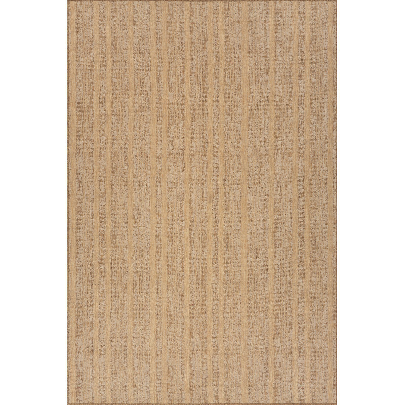  Tapis bohémien intérieur / extérieur Venira, Brun, Rectangulaire 8 pi x 10 pi