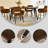 Cortinas Adison Dining Table Set 63" Rectangular Dining Table with Open Back Upholstered Chairs for Dining Room Comfort and Style-149789355