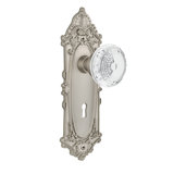 Victorian Plate with Decorative Keyhole and Crystal Meadows Knob