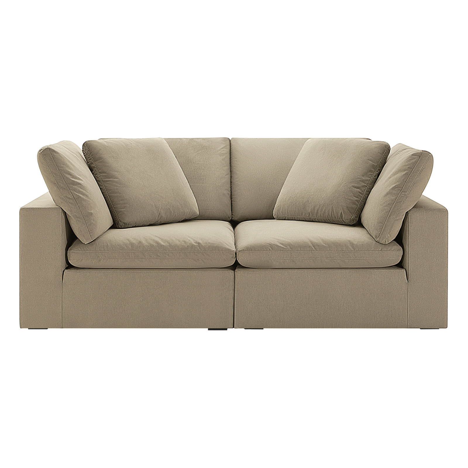 Calana Modular Sectional, Almond, 2 Piece