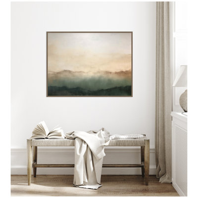 Green Mountain Abstract I Horizontal by Amy Lighthall Framed Canvas Wall Art Print