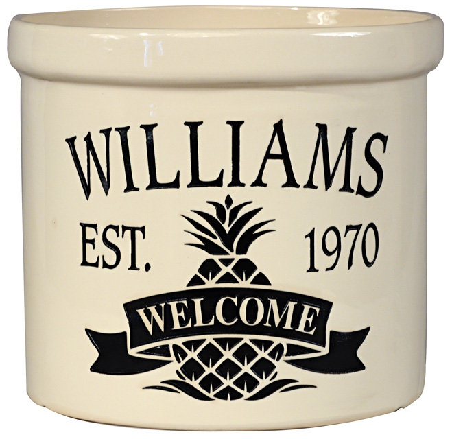 Pineapple Welcome Utensil Crock Whitehall Products 