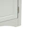 Armoire de rangement triangulaire grise avec tablettes réglables-843251652