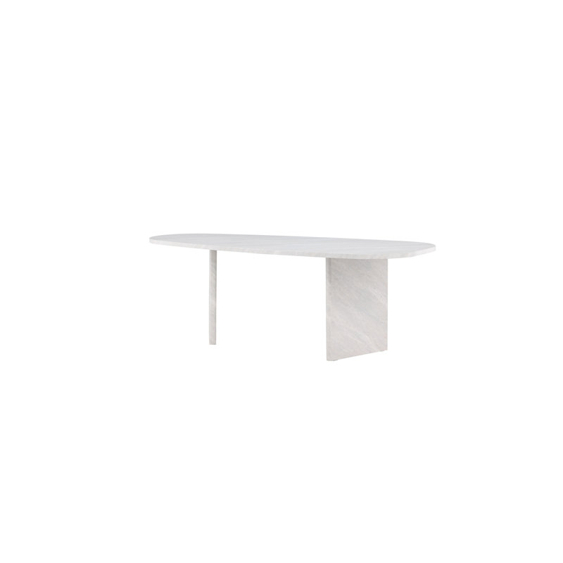 Damla Oval Dining Table, White