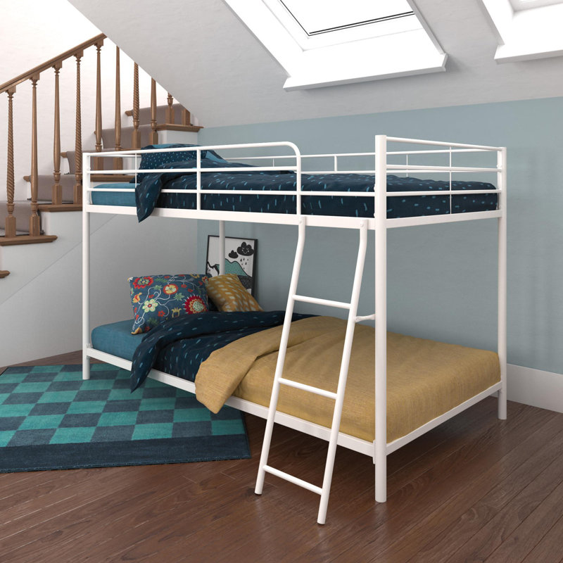 Ahmad Kids Twin Over Twin Bunk Bed, White