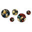 Lamberth - Ensemble d'art mural floral rond tropical de 5