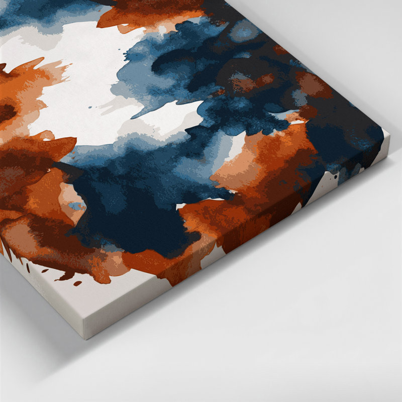 «Watercolor Landscape 7», art mural sur toile noire, H 20 po x l 30 po