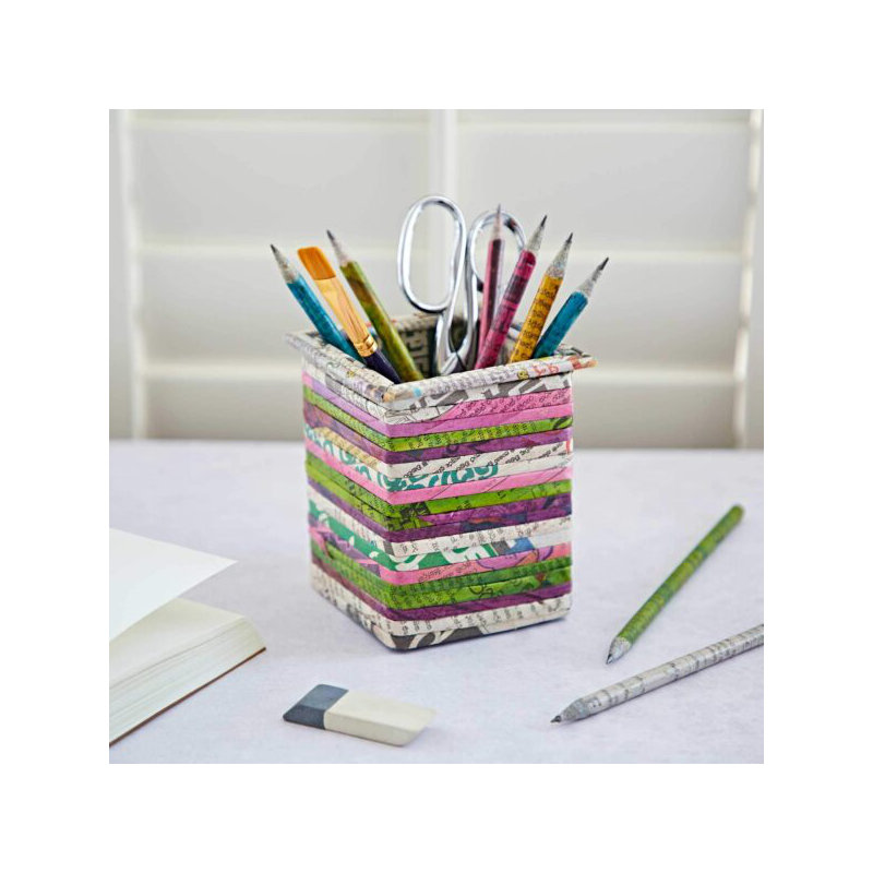 Cardboard / Paper Pen Holder, Natural/Green/Pink/Purple