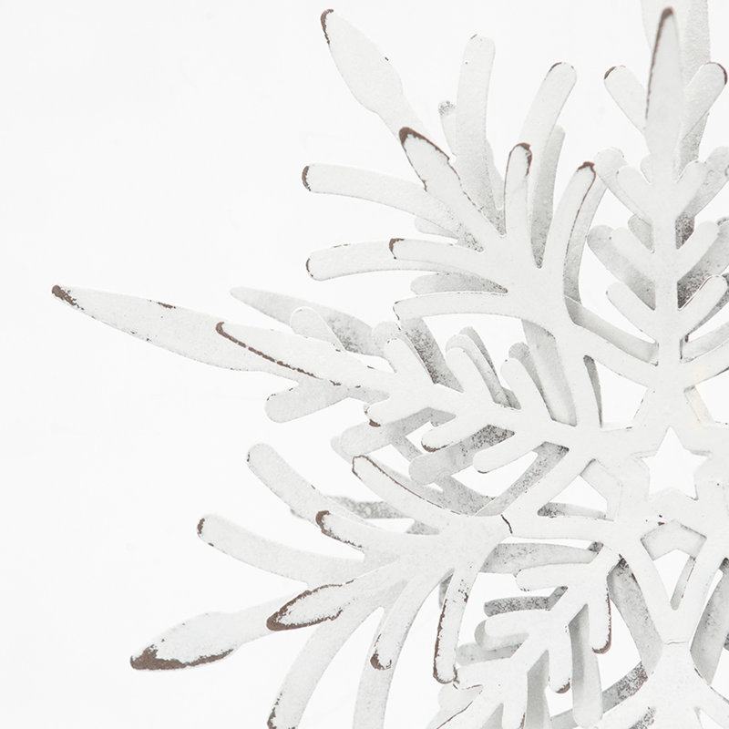 Ensemble de 6 crochets en forme de flocons de neige en fer, boules de Noël décoratives pour décorations de fêtes