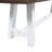 Dark Brown Sandblast Wood Dining Bench, White Rustic Metal Frame, 63" In Length For Outdoor Space Frame Wide Bench With Slat Panel Top Use