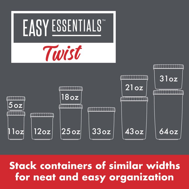 Easy Essentials Twist Food Storage Container, 5oz (1 Piece), Clear, Lock & Lock(Plastic)