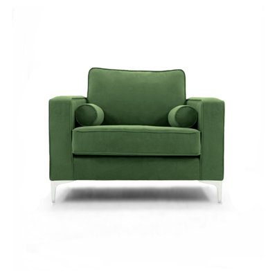 Georgio 105cm Velvet Recessed Arm Sofa