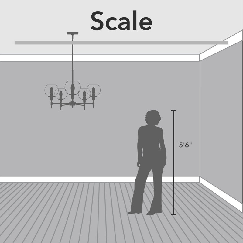 Lomawai 5 - Light Dimmable Modern Linear Chandelier, Matte Black