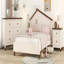 Ensemble de chambre à coucher 3 pièces avec lit plateforme et table de chevet avec commode-107130616