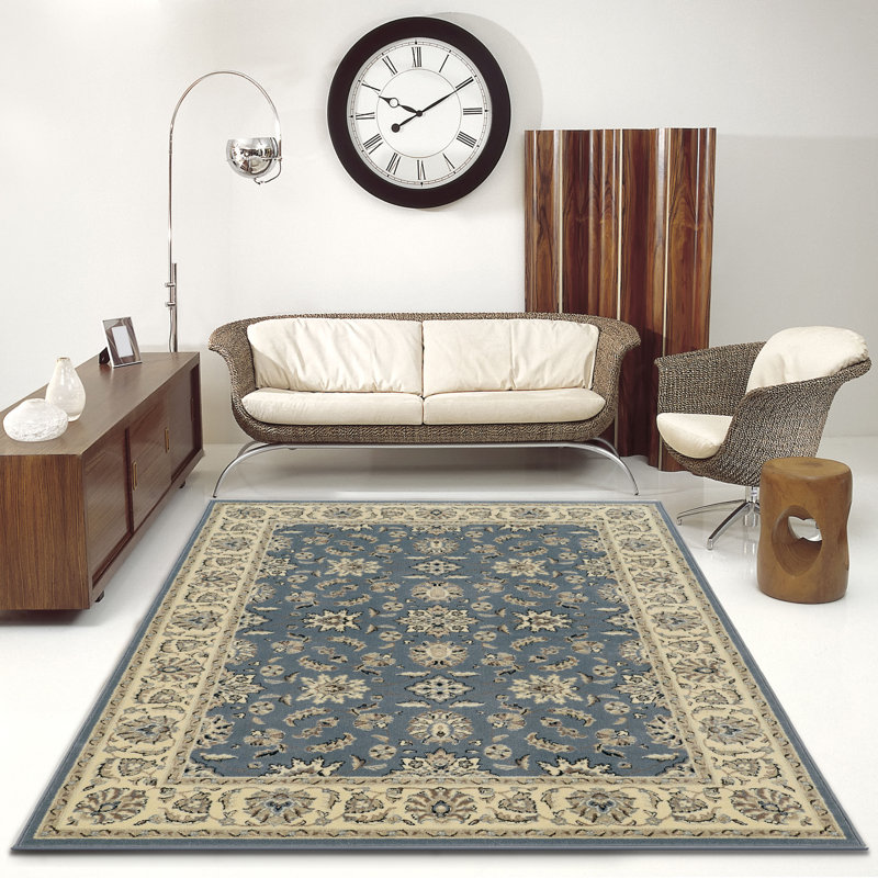Weiser Grey/Blue Traditional Oriental Area Rug, Rectangle 3'3" x 4'11"