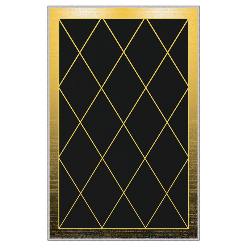 Tapis noir / jaune Ditmar