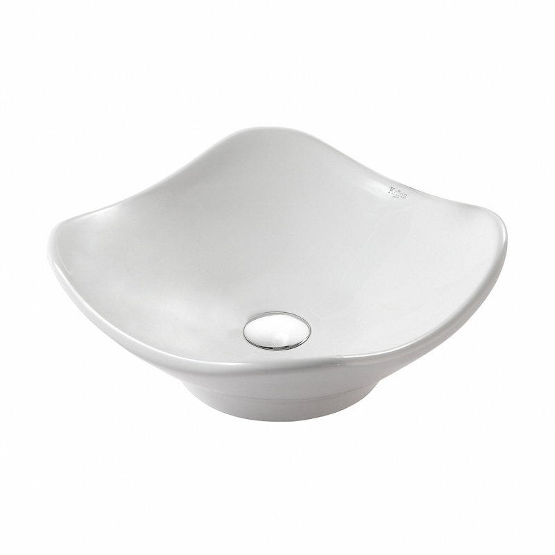 Ceramic Ceramic Circular Vessel Bathroom Sink, Antique Brass