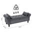 Velvet Upholstered Storage Bench-608323936
