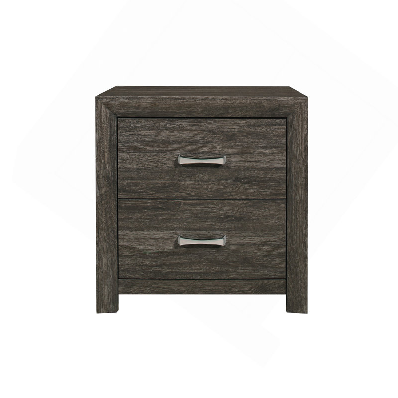 Table de chevet 1 pièce, Gris foncé