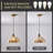 Scandinavian Design 1-Light Amber Stone Pattern Glass Pendant Light
