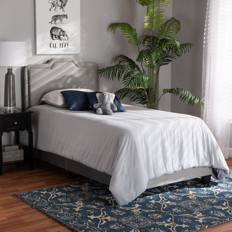Julianna Upholstered Standard Bed, Gray, Twin