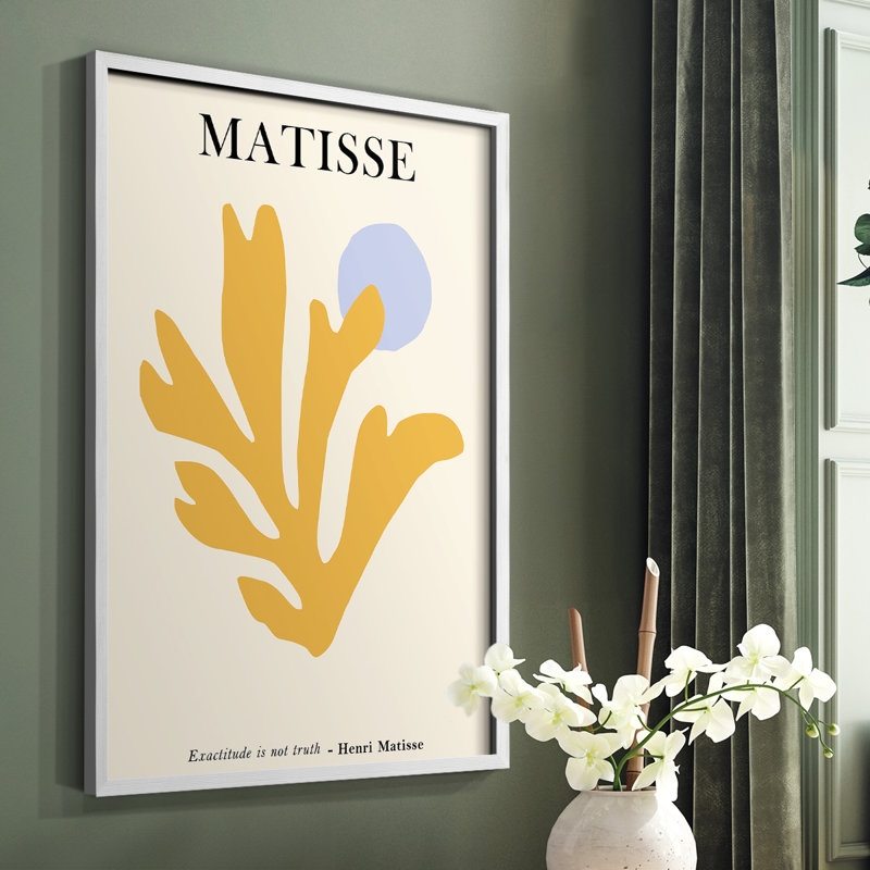 Matisse CDL XXXVI, reproduction encadrée - bois massif, Cadre simple blanc, H 14 po x l 11 po