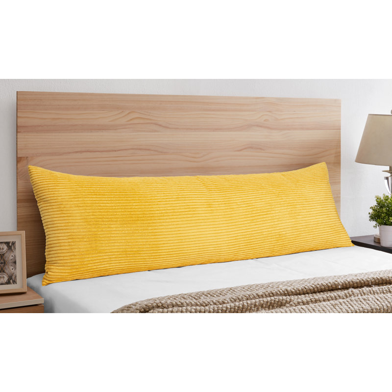 Mustard Yellow Corduroy Kids Body Pillow Cover 54x20