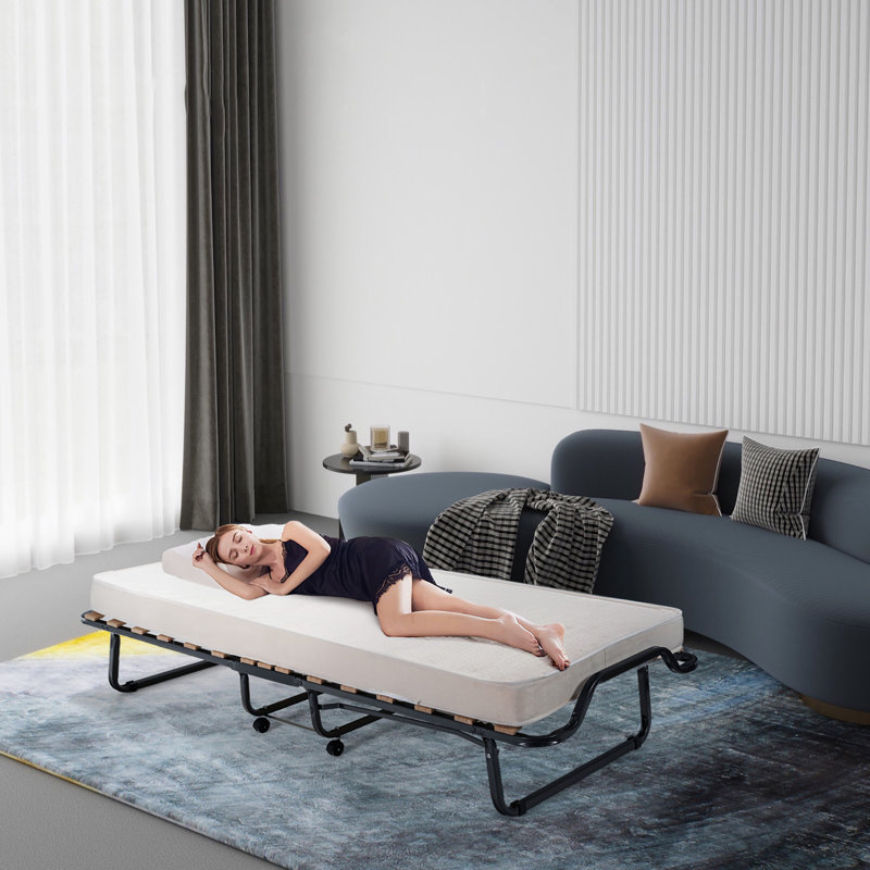 Amina Upholstered Metal Open-Frame Bed
