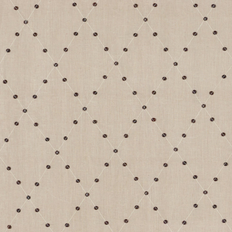 Schumacher x Mary McDonald Samoa Diamond Fabric, Sea Oyster