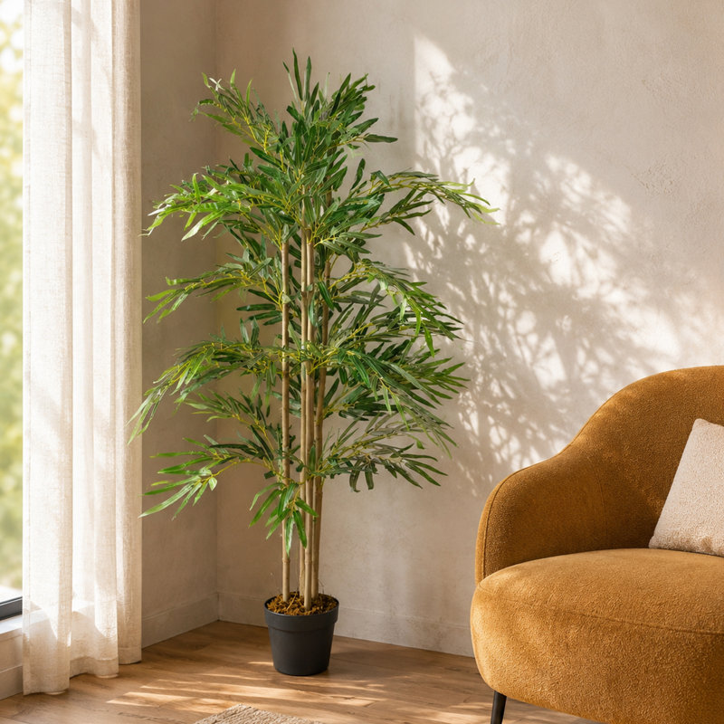 Faux Bamboo Tree in Pot Liner, 120cm H x 60cm W x 60cm D