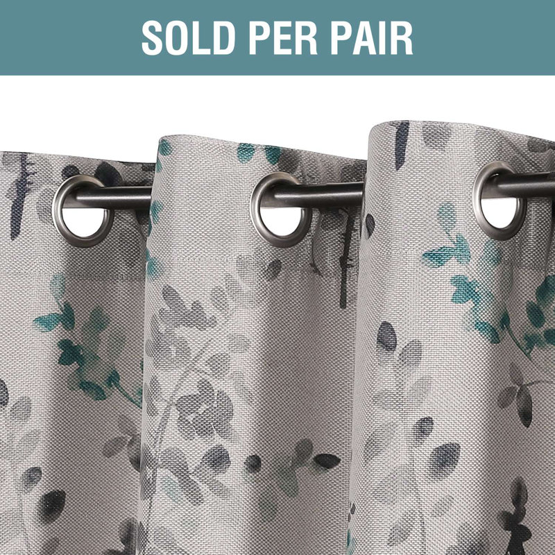 Linen Blackout Curtains Thermal Insulated Room Darkening Linen Curtains for Bedroom Textured Burlap Grommet Window Curtains for Living Room, 2 Panels