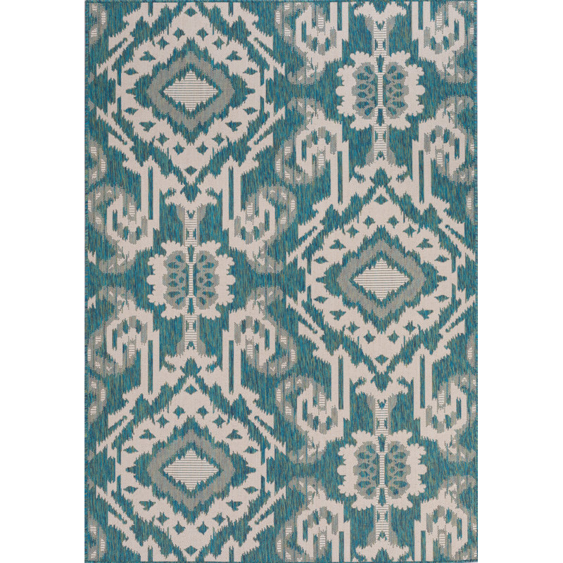 Tapis intérieur / extérieur bleu Barksdale