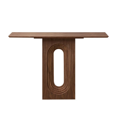 Table d'entrée pour le salon, console étroite avec un design bouclé unique, table de canapé en panneau de fibres à densité moyenne de conception moderne pour entrée, entrée, appartement