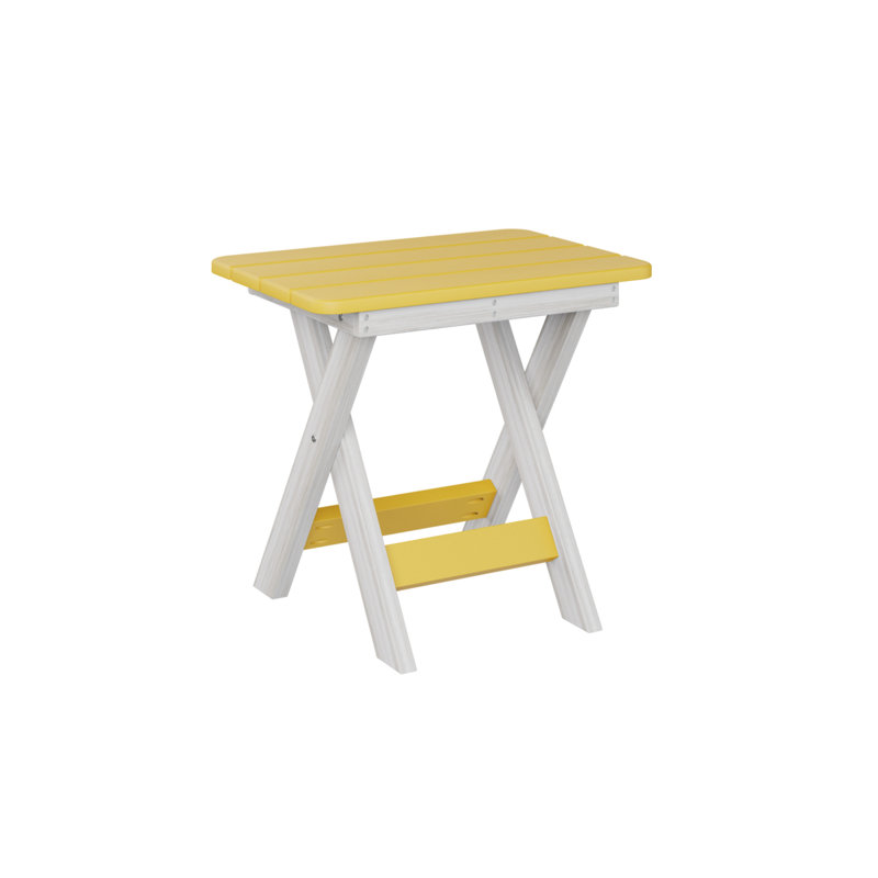 Berlin Gardens Folding End Table, Sunburst Yellow, Seashell