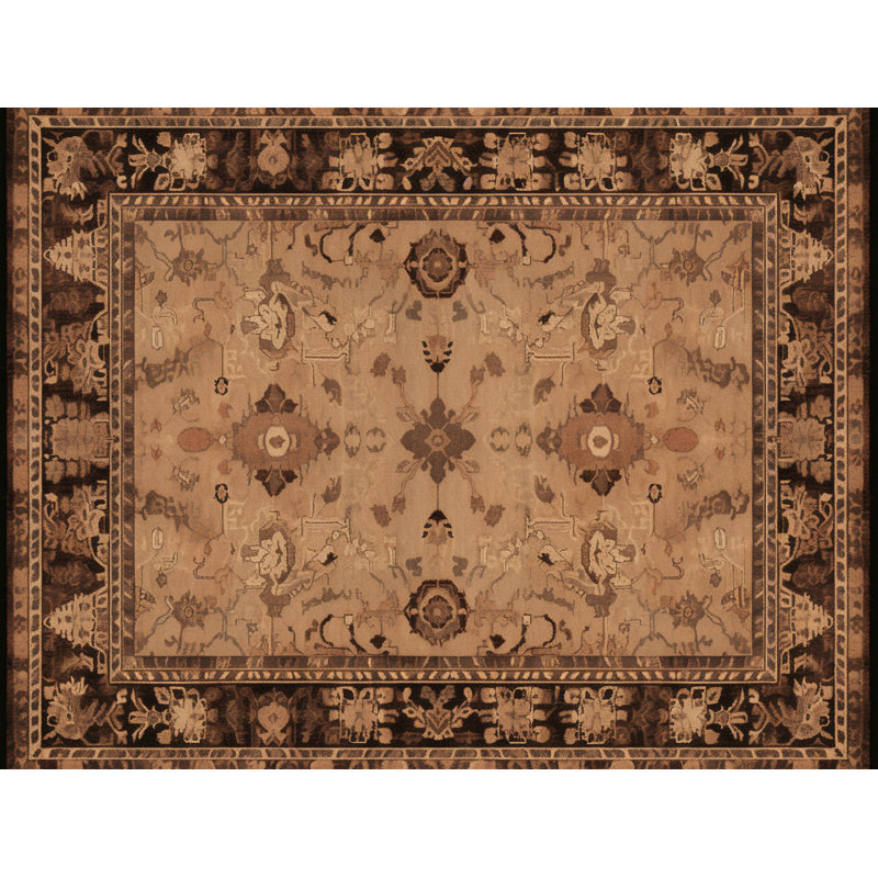 Polyester Comforter, Twin Extra Long Comforter, Brown/Beige Oriental