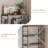 Industrial Style Wooden Bookcase With Fixed Shelves-1507338115-1507338114
