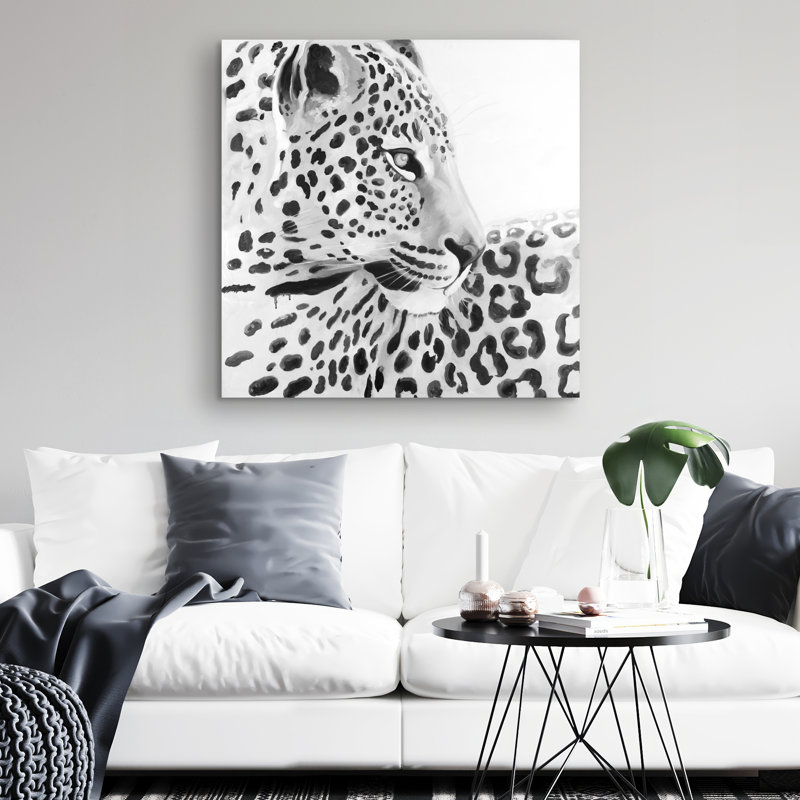 Beautiful leopard - 32"x32" art on canvas