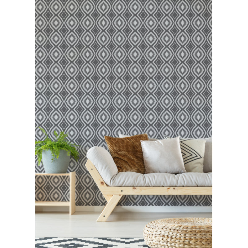 Rouleau de papier peint L 10 pi x l 24 po Abra Diamonds Eye, Faux Grasscloth, Non collé