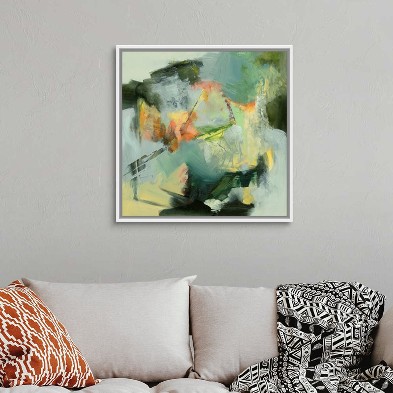 Reproduction d’art sur toile, "The Storyteller" par Emilia Arana, 32" H x 32" W x 1.75" D, Cadre blanc