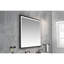 Miroir de salle de bain 60 po x 48 po à DEL avec cadre en aluminium, 3 couleurs changeantes, gradation continue, brun, bel ajout au brouillard mural, options, contrôle de la luminosité, surface, adapté-756835327