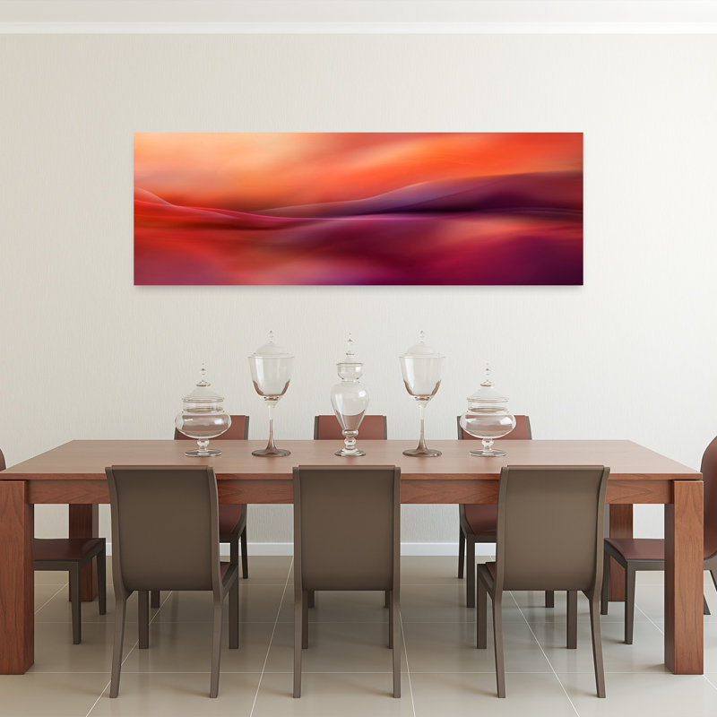Abstrait coucher de soleil abstrait abstrait, H 20 po x l 60 po