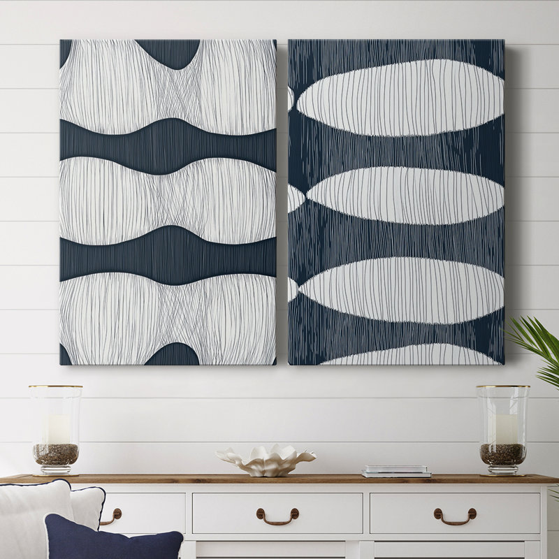 ABSTRACT Series DCCVII - Toile tendue avec châssis de qualité supérieure - Prêt à être accroché, H 12 po x l 16 po
