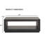 Table basse rectangulaire de style contemporain avec socle et base inférieure ouverte