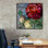 «Rouge From The Garden 1» par Art Licensing Studio, art mural sur toile, 37 po x 37 po