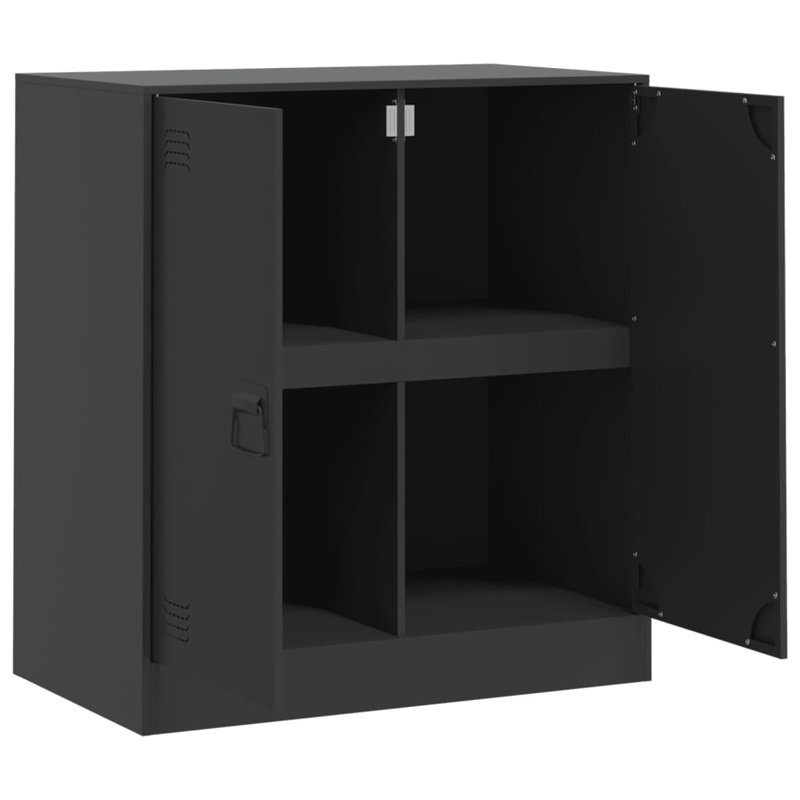 Shelman Steel Accent Cabinet, Black