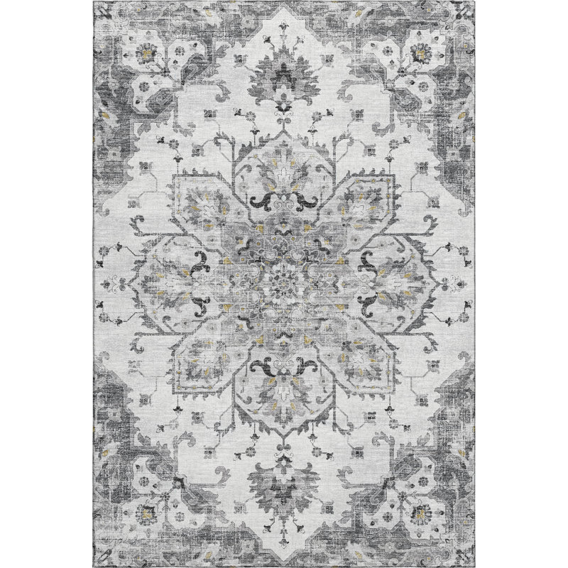 Premium Machine Washable Barayon AMF93 Fog Rug, Rectangle 8' x 10'