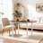 Convertible Drop-Leaf Dining Table with Brown Top and White Legs