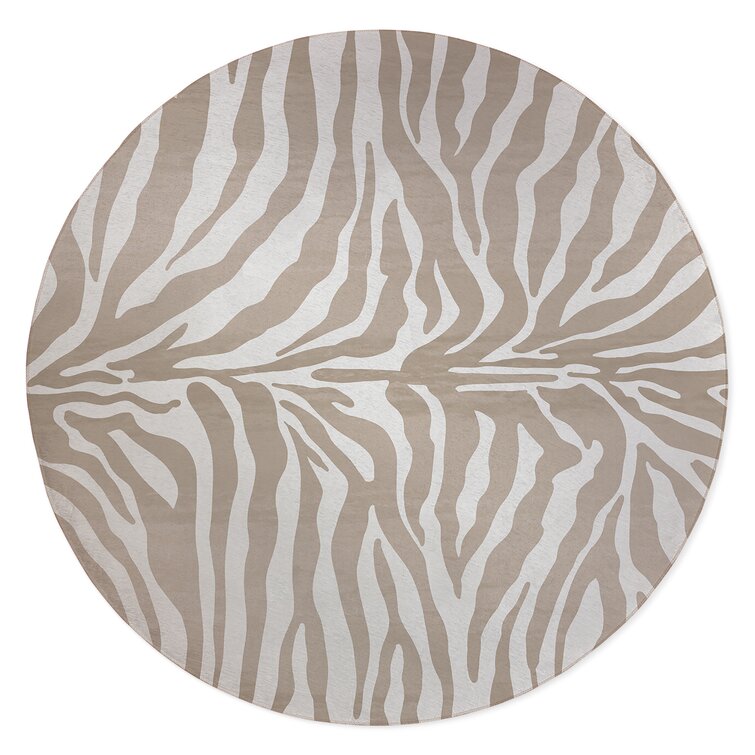 Zebra Bath Rug Kavka Designs Color: Brown, Size: 36 W x 60 L